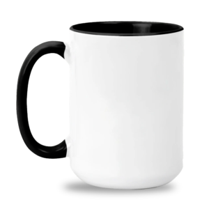 Sublitaza en color interior y asa negro - 15 oz.